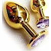 Золотая анальная пробка GOLDEN PLUG Large сиреневый Золотая анальная пробка GOLDEN PLUG Large сиреневый