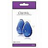  CRYSTAL LARGE GLASS EGGS BLUE NSN-0703-27