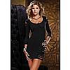          SHOULDER DRESS WITH SLEEVE BLACK L 882010-BLACK-L