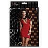     MINI DRESS W PLUNGING V-NECK RED L 882693-RED-L