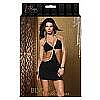      TRIMMED HALTER DRESS BLACK M 882507-BLACK-M