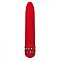 Красный вибратор DIAMOND RED SUPERBE VIBE с кристаллами - 15 см.