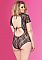 Тедди с цветочным узором Leg Avenue, размер Queen, XXXL/XXXXL, Красный