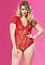 Тедди с цветочным узором Leg Avenue, размер Queen, XXXL/XXXXL, Черный