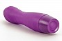 Сиреневый вибромассажер с имитацией шнуровки
