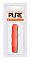 Оранжевый вибромассажёр с рельефом PURE 3.5INCH VIBRATOR ORANGE - 9 см.