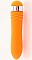 Оранжевый водонепроницаемый вибратор 14 см.