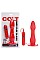 Анальная пробка с хребтом COLT EASY FLEX GLIDER на присоске с вибрацией красная