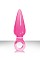 Розовая малая анальная пробка JOLIE с кольцом