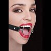 Расширяющий кляп Ring Gag XL с чёрными ремешками Расширяющий кляп Ring Gag XL с чёрными ремешками