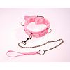Розовый ошейник с поводком Розовый ошейник с поводком