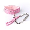 Розовый ошейник с поводком Розовый ошейник с поводком