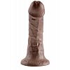 Коричневый фаллоимитатор на присоске 6 Cock - 17 см. Коричневый фаллоимитатор на присоске 6 Cock - 17 см.
