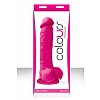 Розовый фаллоимитатор Colours - 8 Розовый фаллоимитатор Colours - 8