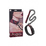 <strong>Ошейник с цепью Scandal Collar with Leash атласный черно-красный</strong> <br />
Дизайнерский атрибут из чувственной премиум-коллекции эротических аксессуаров Scandal, который обязательно придется по вкусу любителям БДСМ-игр. Ошейник с поводком, состоящим из металлической цепочки и специальной петли для руки, обшитой стильной тканью, декорированной дизайнерским рисунком из блестящих красных нитей. Поводок можно крепить к наручникам, ошейнику или фиксаторам для ног с помощью карабина. Длина: 81,25 см; Материал: Polyester; Производитель: California Exotic Novelties. <div class="charTableblock"><div><span>Материал</span>: текстиль</div><div><span>Цвет</span>: красный, розовый</div><div><span>Производитель</span>: California Exotic Novelties, США</div></div> Ошейник с цепью Scandal Collar with Leash атласный черно-красный 
Дизайнерский атрибут из чувственной премиум-коллекции эротических аксессуаров Scandal, который обязательно придется по вкусу любителям БДСМ-игр. Ошейник с поводком, состоящим из металлической цепочки и специальной петли для руки, обшитой стильной тканью, декорированной дизайнерским рисунком из блестящих красных нитей. Поводок можно крепить к наручникам, ошейнику или фиксаторам для ног с помощью карабина. Длина: 81,25 см; Материал: Polyester; Производитель: California Exotic Novelties.
