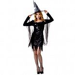 <strong>Костюм ведьмочки</strong> <br />
Костюм состоит из: платья с вшитой накидкой, головного убора, чулок.
 <div class="charTableblock"><div><span>Размер</span>: S (42-44); M (44-46)</div><div><span>Производитель</span>: Le Frivole, Китай; Le Frivole, Китай</div></div> Костюм ведьмочки 
Костюм состоит из: платья с вшитой накидкой, головного убора, чулок.