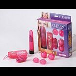 <strong>Набор из вибратора, шариков и насадок CLEAR VIBRATORKIT розового цвета</strong> <br />
Набор из вибратора, вагинальных шариков, двух насадок с ребристой поверхностью и вибрирующего яйца с дистанционным управлением. <div class="charTableblock"> </div> Набор из вибратора, шариков и насадок CLEAR VIBRATORKIT розового цвета 
Набор из вибратора, вагинальных шариков, двух насадок с ребристой поверхностью и вибрирующего яйца с дистанционным управлением.