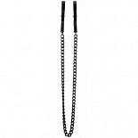 <strong>Чёрные металлические клипсы на соски с цепочкой </strong> <br />
Металлические зажимы для сосков без резиновых наконечников. <div class="charTableblock"><div><span>Тип</span>: для сосков</div><div><span>Особенности</span>: с цепочкой</div><div><span>Производитель</span>: OUCH by Shots Media BV, Нидерланды</div></div> Чёрные металлические клипсы на соски с цепочкой
Металлические зажимы для сосков без резиновых наконечников.