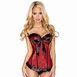 <strong>Красный корсет с черным бантом</strong> <br />
Шикарный корсет выполнен в контрастной расцветке - основное полотно ткани - красного цвета, по низу и лифу корсета - черная атласная лента, жесткие косточки обшиты тем же черным материалом. <div class="charTableblock"><div><span>Размер</span>: XL (48-50)</div><div><span>Цвет</span>: красный, розовый</div><div><span>Производитель</span>: Hustler Lingerie, США</div><div><span>В наличии</span>: XL, красный с черным</div></div> Красный корсет с черным бантом
Шикарный корсет выполнен в контрастной расцветке - основное полотно ткани - красного цвета, по низу и лифу корсета - черная атласная лента, жесткие косточки обшиты тем же черным материалом.