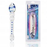 <strong>Двусторонний стеклянный фаллос с разными головками Sweet Drive - 22 см.</strong> <br />
Двусторонний фаллоимитатор с двумя головками разного Размера: с одной стороны небольшая головка диаметром 2,6 см со слегка изогнутым стволом и рядом массажных точек на нем, с другой стороны - крупная головка диаметром 4 см с последующими за ней двумя шарообразными уровням диаметром 2,8 см каждый. <div class="charTableblock"><div><span>Длина, см</span>: 22</div><div><span>Диаметр, см</span>: 2.6</div><div><span>Материал</span>: стекло</div><div><span>Цвет</span>: прозрачный</div><div><span>Особенности</span>: двухголовый</div><div><span>Длина, см</span>: 21-24</div><div><span>Диаметр, см</span>: 2</div><div><span>Производитель</span>: Erotic Fantasy, Швейцария</div></div> Двусторонний стеклянный фаллос с разными головками Sweet Drive - 22 см. 
Двусторонний фаллоимитатор с двумя головками разного Размера: с одной стороны небольшая головка диаметром 2,6 см со слегка изогнутым стволом и рядом массажных точек на нем, с другой стороны - крупная головка диаметром 4 см с последующими за ней двумя шарообразными уровням диаметром 2,8 см каждый.