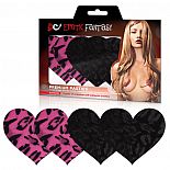 <strong>Набор из леопардовых пэстисов-сердец Wild Cat</strong> <br />
Больше никаких неудобств и неудобного белья, когда надеваешь сексуальные платья и топы, например, на романтическое свидание! Добавьте сексуальности своему имиджу!  Новые соблазнительные платья и топы без бретелей, красивое декольте - все может быть в вашем новом стиле, и вы можете не бояться, что будет открыто слишком много!  Две пары леопардовых пэстисов - черные и розовые сердца с принтом пятен хищника. <div class="charTableblock"> </div> Набор из леопардовых пэстисов-сердец Wild Cat 
Больше никаких неудобств и неудобного белья, когда надеваешь сексуальные платья и топы, например, на романтическое свидание! Добавьте сексуальности своему имиджу!  Новые соблазнительные платья и топы без бретелей, красивое декольте - все может быть в вашем новом стиле, и вы можете не бояться, что будет открыто слишком много!  Две пары леопардовых пэстисов - черные и розовые сердца с принтом пятен хищника.