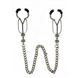 <strong>Зажимы для сосков Bauhaus</strong> <br />
Зажимы для сосков из серебристого металла с регулируемой силой сжатия. <div class="charTableblock"><div><span>Тип</span>: для сосков</div><div><span>Особенности</span>: с цепочкой</div><div><span>Производитель</span>: XR Brands, США</div></div> Зажимы для сосков Bauhaus
Зажимы для сосков из серебристого металла с регулируемой силой сжатия.