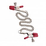 <strong>Цепочка для груди Phil Varone Rock Hard Nipple Clamps</strong> <br />
Серебристые цепочки. <div class="charTableblock"><div><span>Тип</span>: для сосков</div><div><span>Особенности</span>: с цепочкой</div><div><span>Производитель</span>: California Exotic Novelties, США</div></div> Цепочка для груди Phil Varone Rock Hard Nipple Clamps
Серебристые цепочки.