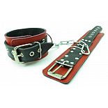 <strong>Наручники из кожи красные 51003ars</strong> <br />
 <div class="charTableblock"><div><span>Материал</span>: кожа</div><div><span>Цвет</span>: красный, розовый</div><div><span>Производитель</span>: БДСМ арсенал, Россия</div></div> Наручники из кожи красные 51003ars