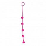 <strong>Розовая анальная цепочка с 5 шариками JAMMY JELLY ANAL 5 BEADS PINK - 38 см.</strong> <br />
Розовая анальная цепочка с 5 шариками JAMMY JELLY ANAL 5 BEADS PINK. <div class="charTableblock"><div><span>Длина, см</span>: 38</div><div><span>Диаметр, см</span>: 2</div><div><span>Материал</span>: ПВХ (PVC)</div><div><span>Цвет</span>: красный/розовый</div><div><span>Особенности</span>: шарики</div><div><span>Особенности</span>: без вибрации</div><div><span>Длина, см</span>: 25 и более</div><div><span>Диаметр, см</span>: 2</div></div> Розовая анальная цепочка с 5 шариками JAMMY JELLY ANAL 5 BEADS PINK - 38 см. 
Розовая анальная цепочка с 5 шариками JAMMY JELLY ANAL 5 BEADS PINK.