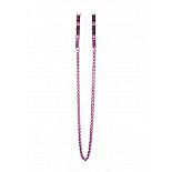 <strong>Розовые металлические клипсы на соски с цепочкой </strong> <br />
Металлические зажимы для сосков без резиновых наконечников. <div class="charTableblock"><div><span>Тип</span>: для сосков</div><div><span>Особенности</span>: с цепочкой</div><div><span>Производитель</span>: OUCH by Shots Media BV, Нидерланды</div></div> Розовые металлические клипсы на соски с цепочкой
Металлические зажимы для сосков без резиновых наконечников.