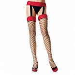 <strong>Двухцветные чулки с поясом и пажами</strong> <br />
Черные чулки в крупную сетку с красными кружевными резинками и поясом на подтяжках. <div class="charTableblock"><div><span>Размер</span>: S (42-44); M (44-46); L (46-48)</div><div><span>Цвет</span>: черный</div><div><span>Производитель</span>: Leg Avenue, США</div><div><span>В наличии</span>: S-M-L, черный с красным</div></div> Двухцветные чулки с поясом и пажами
Черные чулки в крупную сетку с красными кружевными резинками и поясом на подтяжках.