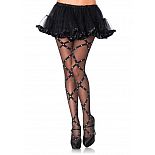 <strong>Колготки с ярким узором CONTRAST WOVEN PANTYHOSE</strong> <br />
Оригинальное белье с контрастным узором   на полупрозрачных колготках по всей длине есть имитация нашитых крест-накрест атласных лент с имитацией жемчужин. <div class="charTableblock"><div><span>Размер</span>: S (42-44); M (44-46); L (46-48)</div><div><span>Цвет</span>: черный</div><div><span>Производитель</span>: Leg Avenue, США</div><div><span>В наличии</span>: S-M-L, черный</div></div> Колготки с ярким узором CONTRAST WOVEN PANTYHOSE 
Оригинальное белье с контрастным узором   на полупрозрачных колготках по всей длине есть имитация нашитых крест-накрест атласных лент с имитацией жемчужин.