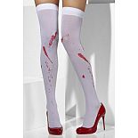 <strong>Чулки с имитацией пятен крови</strong> <br />
Непрозрачные белые чулки на резинке, с красными пятнами, имитирующими кровь. <div class="charTableblock"><div><span>Размер</span>: S (42-44); M (44-46); L (46-48)</div><div><span>Цвет</span>: белый</div><div><span>Производитель</span>: Fever, Великобритания</div><div><span>В наличии</span>: S-M-L, белый</div></div> Чулки с имитацией пятен крови 
Непрозрачные белые чулки на резинке, с красными пятнами, имитирующими кровь.