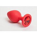 <strong>Красная силиконовая пробка с красным кристаллом - 9,5 см.</strong> <br />
Силиконовая пробка мгновенно принимает температуру тела или окружающей среды - поэтому она всегда приятно тёплая на ощупь. <div class="charTableblock"><div><span>Длина, см</span>: 9,5</div><div><span>Диаметр, см</span>: 4</div><div><span>Материал</span>: силикон</div><div><span>Цвет</span>: красный/розовый</div><div><span>Особенности</span>: пробка; ювелирка</div><div><span>Особенности</span>: без вибрации; гладкая</div><div><span>Длина, см</span>: 9-12</div><div><span>Диаметр, см</span>: 4</div><div><span>Цвет кристалла</span>: красный/розовый</div></div> Красная силиконовая пробка с красным кристаллом - 9,5 см.
Силиконовая пробка мгновенно принимает температуру тела или окружающей среды - поэтому она всегда приятно тёплая на ощупь.