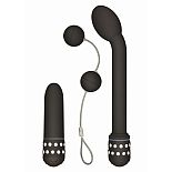 <strong>Секс-набор "Crystal Playset", Черный</strong> <br />
Изысканный подарочный набор секс-игрушек состоит из вибратора, стимулятора точки G или простаты с загнутым наконечником, а также вагинальных шариков. <div class="charTableblock"> </div> Секс-набор "Crystal Playset", Черный
Изысканный подарочный набор секс-игрушек состоит из вибратора, стимулятора точки G или простаты с загнутым наконечником, а также вагинальных шариков.