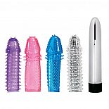 <strong>Универсальный вибратор с насадками Ultrafit Kit </strong> <br />
Комплект включает вибратор с мощным бесшумным моторчиком и четыре разноцветных насадки из полупрозрачного мягкого силикона с рельефными выступами на поверхности. <div class="charTableblock"> </div> Универсальный вибратор с насадками Ultrafit Kit
Комплект включает вибратор с мощным бесшумным моторчиком и четыре разноцветных насадки из полупрозрачного мягкого силикона с рельефными выступами на поверхности.