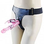 <strong>Страпон с вибратором-кроликом, 19 см., Розовый</strong> <br />
Страпон с насадкой хай-теком на чёрных трусиках. <div class="charTableblock"><div><span>Материал</span>: ПВХ (PVC)</div><div><span>Цвет</span>: красный/розовый</div><div><span>Особенности</span>: комплект; с вибрацией; с дополнительной стимуляцией</div></div> Страпон с вибратором-кроликом, 19 см., Розовый 
Страпон с насадкой хай-теком на чёрных трусиках.