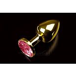 <strong>Маленькая золотистая анальная пробка с круглым кончиком и рубиновым кристаллом - 7 см.</strong> <br />
Абсолютно безопасная анальная пробка с закругленным кончиком и прекрасным анатомическим дизайном. <div class="charTableblock"><div><span>Длина, см</span>: 7</div><div><span>Диаметр, см</span>: 3</div><div><span>Материал</span>: металл</div><div><span>Цвет</span>: другой</div><div><span>Особенности</span>: пробка; ювелирка</div><div><span>Особенности</span>: без вибрации; гладкая</div><div><span>Длина, см</span>: 5-8</div><div><span>Диаметр, см</span>: 3</div><div><span>Цвет кристалла</span>: красный/розовый</div></div> Маленькая золотистая анальная пробка с круглым кончиком и рубиновым кристаллом - 7 см.
Абсолютно безопасная анальная пробка с закругленным кончиком и прекрасным анатомическим дизайном.