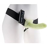 <strong>Флуоресцентный полый страпон унисекс с вибрацией For Him or Her  Vibrating Hollow Strap-On - 15 см.</strong> <br />
Флуоресцентный страпон унисекс с вибрацией For Him or Her  Vibrating Hollow Strap-On. <div class="charTableblock"><div><span>Длина, см</span>: 15.00</div><div><span>Диаметр, см</span>: 4.50</div><div><span>Длина, см</span>: 13-16</div><div><span>Диаметр, см</span>: 4</div><div><span>Материал</span>: ПВХ (PVC)</div><div><span>Цвет</span>: другой</div><div><span>Особенности</span>: комплект; с вибрацией; светящийся</div></div> Флуоресцентный полый страпон унисекс с вибрацией For Him or Her  Vibrating Hollow Strap-On - 15 см. 
Флуоресцентный страпон унисекс с вибрацией For Him or Her  Vibrating Hollow Strap-On.