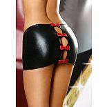 <strong>Развратная юбочка Flame Skirt</strong> <br />
Маленькая эротичная юбочка из черного эластичного материала - ткани с эффектом латекса, с соблазнительными вырезами, украшенными четырьмя красными бантами. <div class="charTableblock"><div><span>Размер</span>: L (46-48); XL (48-50)</div><div><span>Цвет</span>: черный</div><div><span>Производитель</span>: Lolitta, Польша</div><div><span>В наличии</span>: L-XL, черный</div></div> Развратная юбочка Flame Skirt
Маленькая эротичная юбочка из черного эластичного материала - ткани с эффектом латекса, с соблазнительными вырезами, украшенными четырьмя красными бантами.