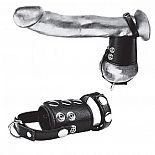      Cock Ring With 2  Ball Stretcher And Optional Weight Ring 
      .