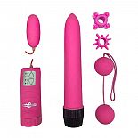 <strong>Розовый вибронабор COUPLE KIT</strong> <br />
Розовый вибронабор COUPLE KIT состоит из 5 предметов: классического вибратора, виброяйца с пультом управления, вагинальных шариков, двух эрекционных колец. <div class="charTableblock"> </div> Розовый вибронабор COUPLE KIT
Розовый вибронабор COUPLE KIT состоит из 5 предметов: классического вибратора, виброяйца с пультом управления, вагинальных шариков, двух эрекционных колец.