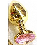 <strong>Золотая анальная пробка  GOLDEN PLUG Small розовый</strong> <br />
Золотая анальная пробка с шикарным стразом Розового цвета на основании - это изящный способ разнообразить интимные моменты вашей близости и приятный подарок для партнера. Используется в качестве интимного украшения. Размер изделия S. Изготовлена из медицинской стали с позолотой. Длина 7.5 см, диаметр 2.7 см. Вес 150 гр. <div class="charTableblock"> </div> Золотая анальная пробка  GOLDEN PLUG Small розовый 
Золотая анальная пробка с шикарным стразом Розового цвета на основании - это изящный способ разнообразить интимные моменты вашей близости и приятный подарок для партнера. Используется в качестве интимного украшения. Размер изделия S. Изготовлена из медицинской стали с позолотой. Длина 7.5 см, диаметр 2.7 см. Вес 150 гр.