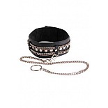 <strong>Ошейник с цепью черный</strong> <br />
Изготовлен из натуральной кожи с велюровой подкладкой. <div class="charTableblock"><div><span>Материал</span>: кожа</div><div><span>Цвет</span>: черный</div></div> Ошейник с цепью черный 
Изготовлен из натуральной кожи с велюровой подкладкой.