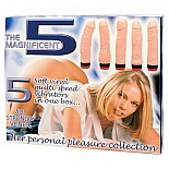 <strong>Набор из 5-ти вибраторов The Magnificent 207SM-5-INBXSC</strong> <br />
Комплект секс-игрушек состоит из пяти разных вибраторов, работающих на батарейках. <div class="charTableblock"> </div> Набор из 5-ти вибраторов The Magnificent 207SM-5-INBXSC
Комплект секс-игрушек состоит из пяти разных вибраторов, работающих на батарейках.