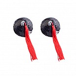 <strong>Черные пэстисы с длинными кисточками YTS-55BLK</strong> <br />
Интригующий и притягательный аксессуар для женщин,черные пэстисы в форме кружков с мягкими кисточками по центру,расшиты пререливающимися пайетками. <div class="charTableblock"> </div> Черные пэстисы с длинными кисточками YTS-55BLK 
Интригующий и притягательный аксессуар для женщин,черные пэстисы в форме кружков с мягкими кисточками по центру,расшиты пререливающимися пайетками.