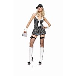 <strong>Костюм "Мисс мафия", S/M, Черно-белый</strong> <br />
Сексуальный костюм "Мисс мафия": платье в полосочку с галстуком и наручники со знаком доллара. <div class="charTableblock"> </div> Костюм "Мисс мафия", S/M, Черно-белый
Сексуальный костюм "Мисс мафия": платье в полосочку с галстуком и наручники со знаком доллара.