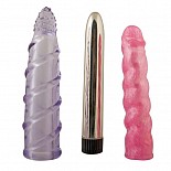 <strong>Вибратор с насадками, 17 см</strong> <br />
Эротический набор: мультискоростной вибратор и две мягкие силиконовые насадки со спиральной поверхностью. <div class="charTableblock"> </div> Вибратор с насадками, 17 см 
Эротический набор: мультискоростной вибратор и две мягкие силиконовые насадки со спиральной поверхностью.