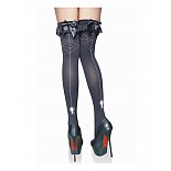 <strong>Чулки Ведьмы с паутинкой</strong> <br />
Черные чулки с косточками
 <div class="charTableblock"><div><span>Размер</span>: S (42-44); M (44-46); L (46-48)</div><div><span>Цвет</span>: черный</div><div><span>Производитель</span>: Temptlife, Китай</div><div><span>В наличии</span>: S-M-L, черный</div></div> Чулки Ведьмы с паутинкой 
Черные чулки с косточками