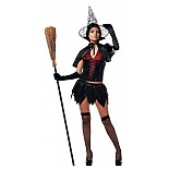 <strong>Костюм Таинственная ведьма</strong> <br />
Костюм состоит из:
· головного убора
· перчаток
· накидки
· корсета
· юбки
· чулок
 <div class="charTableblock"><div><span>Размер</span>: S (42-44); M (44-46)</div><div><span>Производитель</span>: Le Frivole, Китай; Le Frivole, Китай</div></div> Костюм Таинственная ведьма 
Костюм состоит из:
· головного убора
· перчаток
· накидки
· корсета
· юбки
· чулок